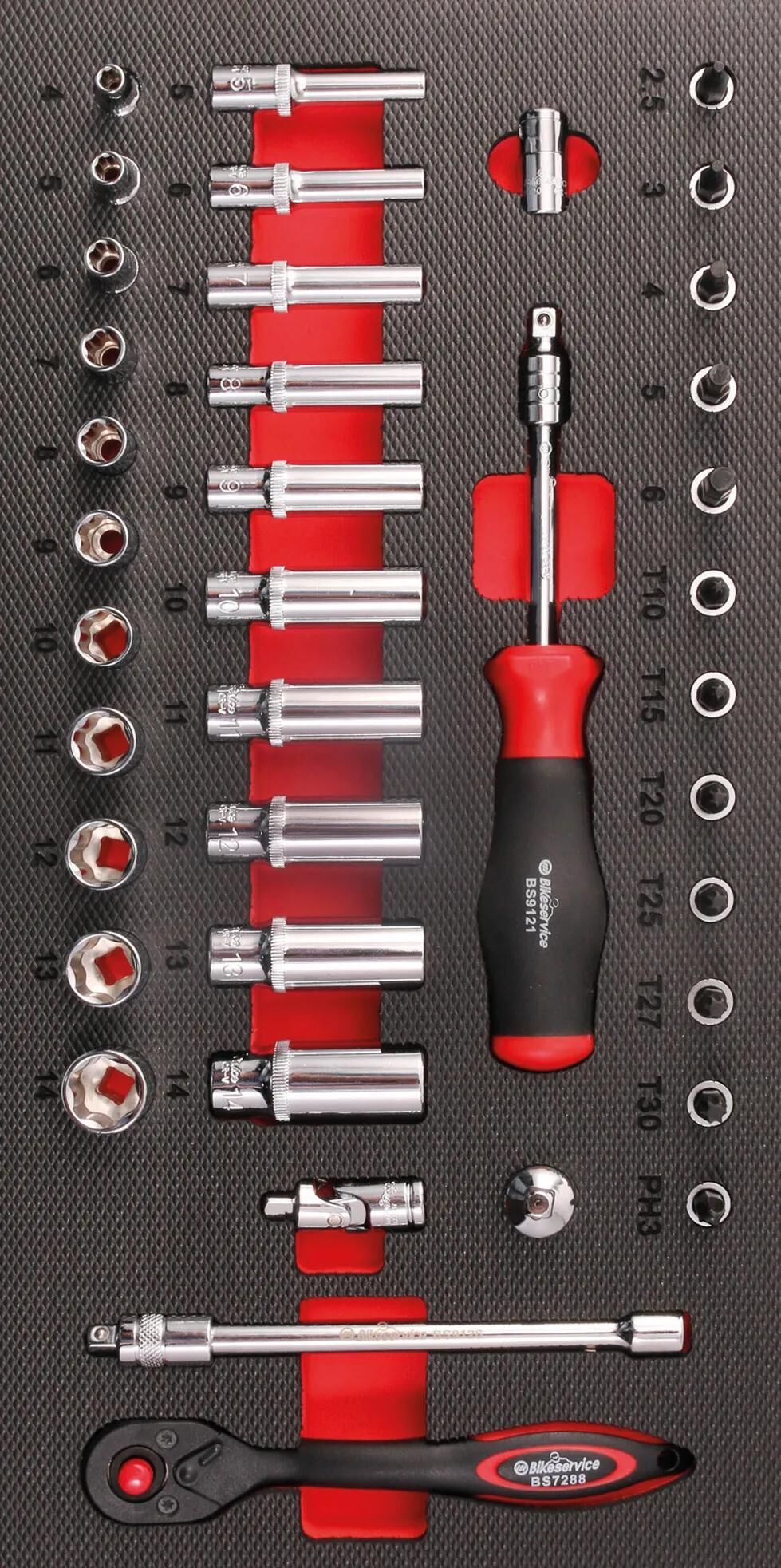 Bikeservice moduleinlage steckschlüssel moduleinl bst stkschlein 1 4 39tlg