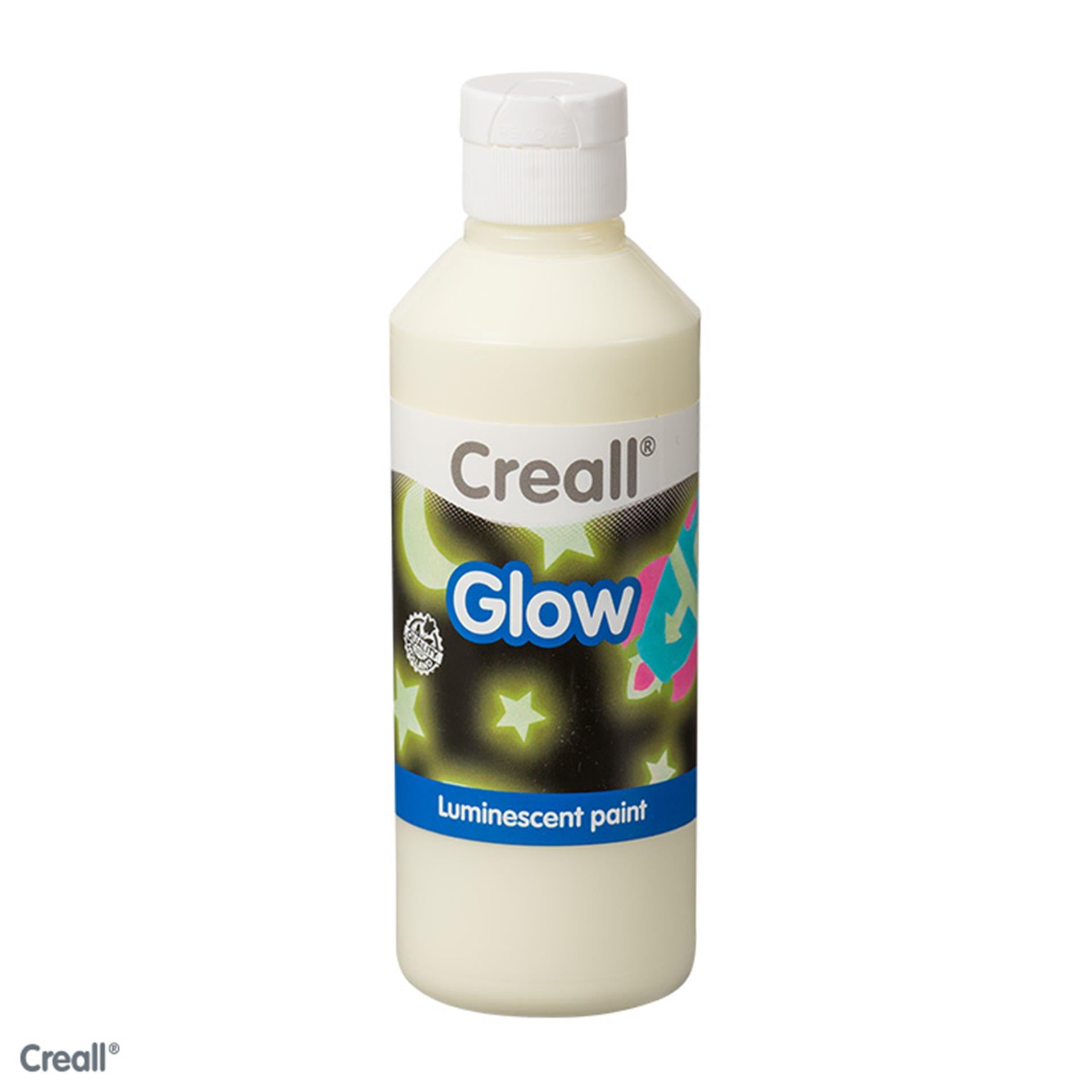 Creall glow in the dark verf groen-geel
