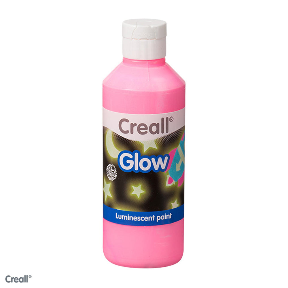 Creall -glow verf 250ml roze