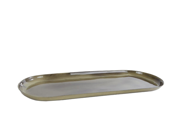 Cosydecor dienblad olaf antiek groen 28x11cm