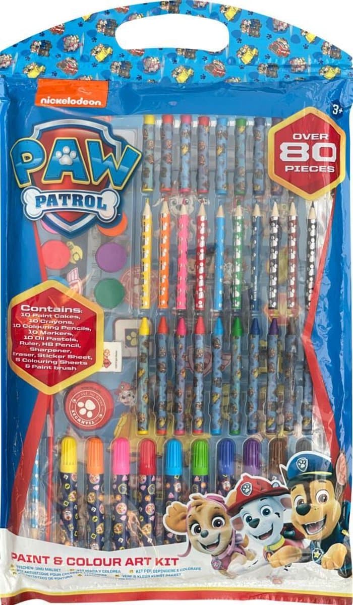 Sambro paw Patrol verf en kleurset 80-delig
