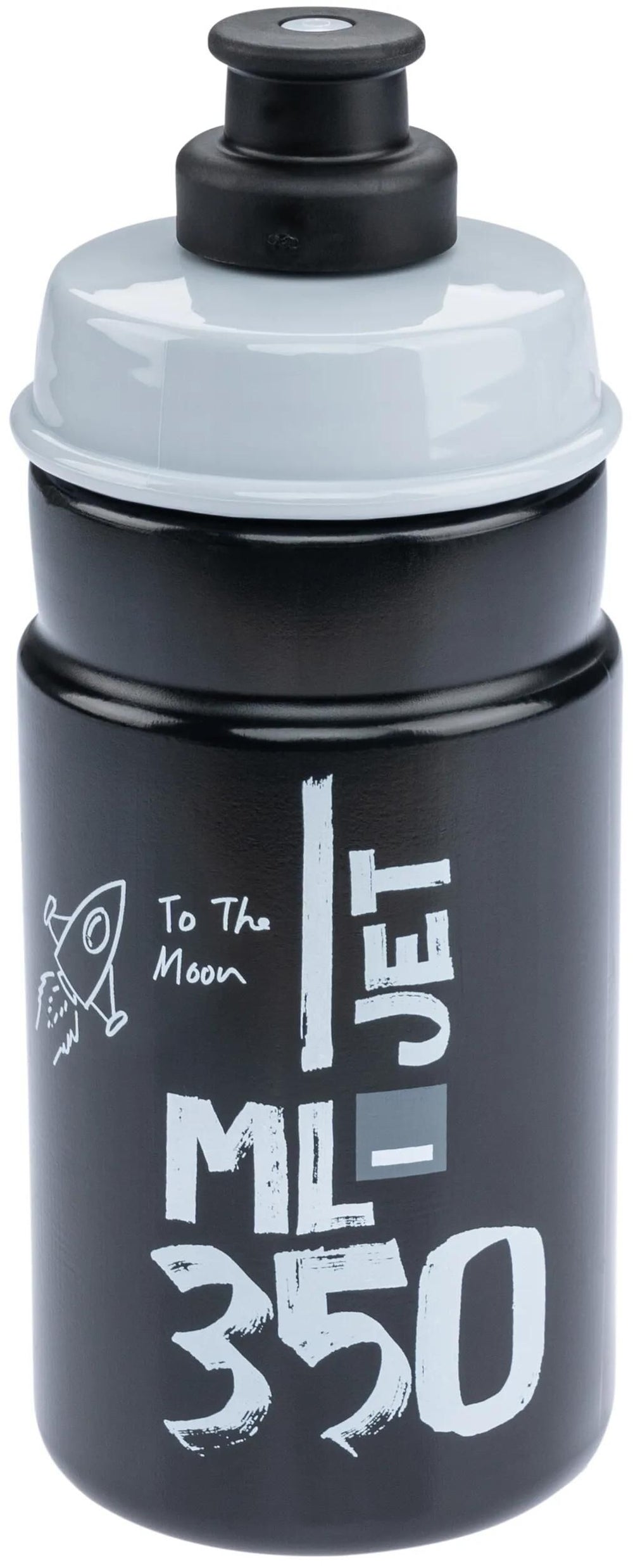 Elite bidon jet bottle jet black grey