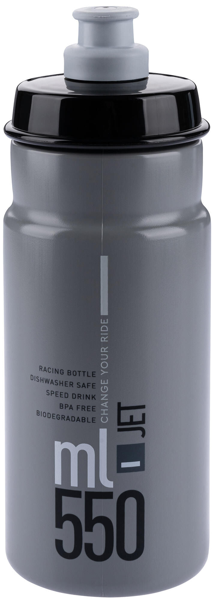 Elite bidon jet plus bottle jet plus 550ml clear grey