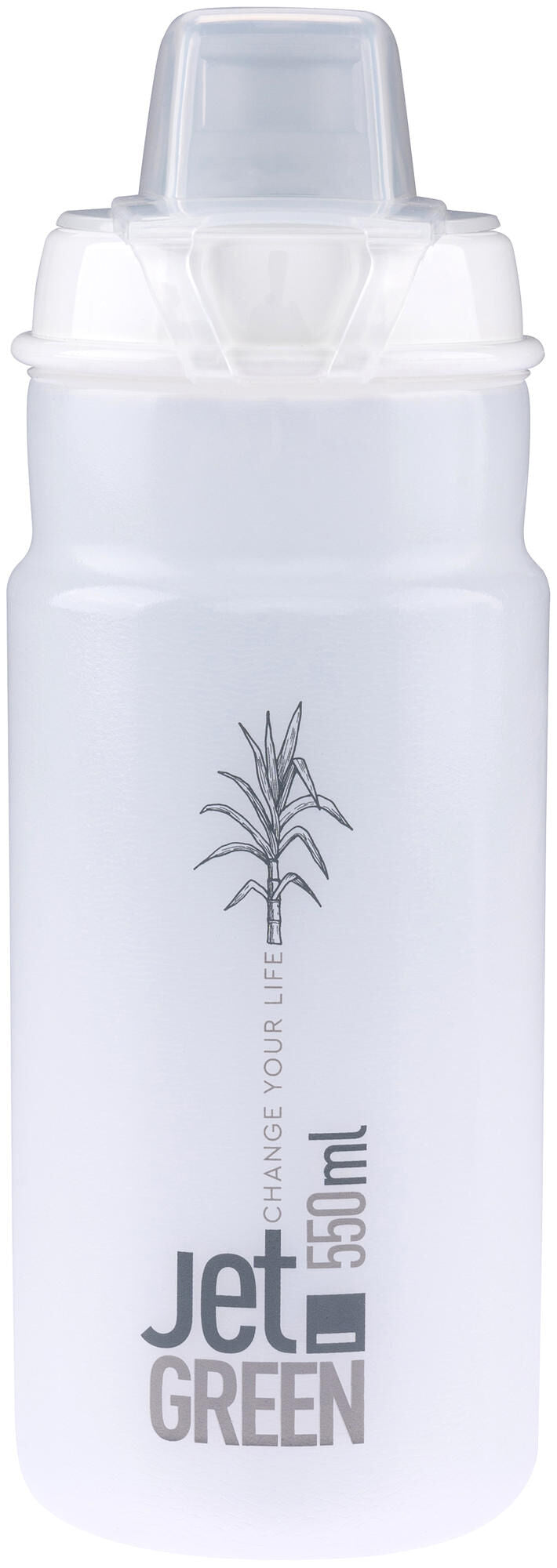 Elite bottle with protective cap jet sugar cane plus transparent 550ml