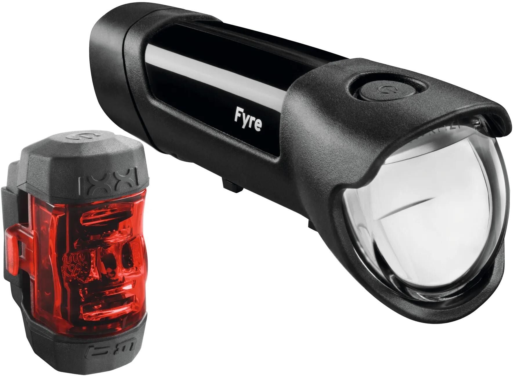 Busch + müller akku-led-leuchten-set fyre bat.light set b m fyre led black