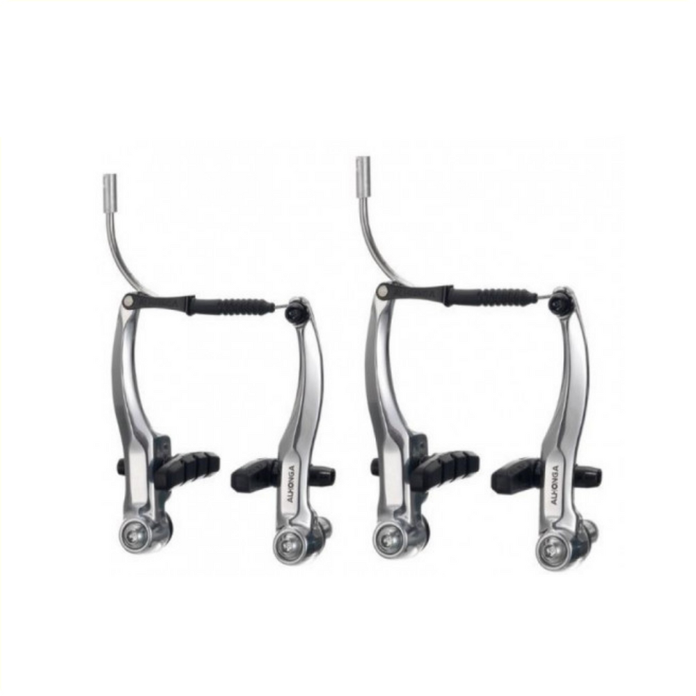 V-brake remset zilver voor + achter compleet