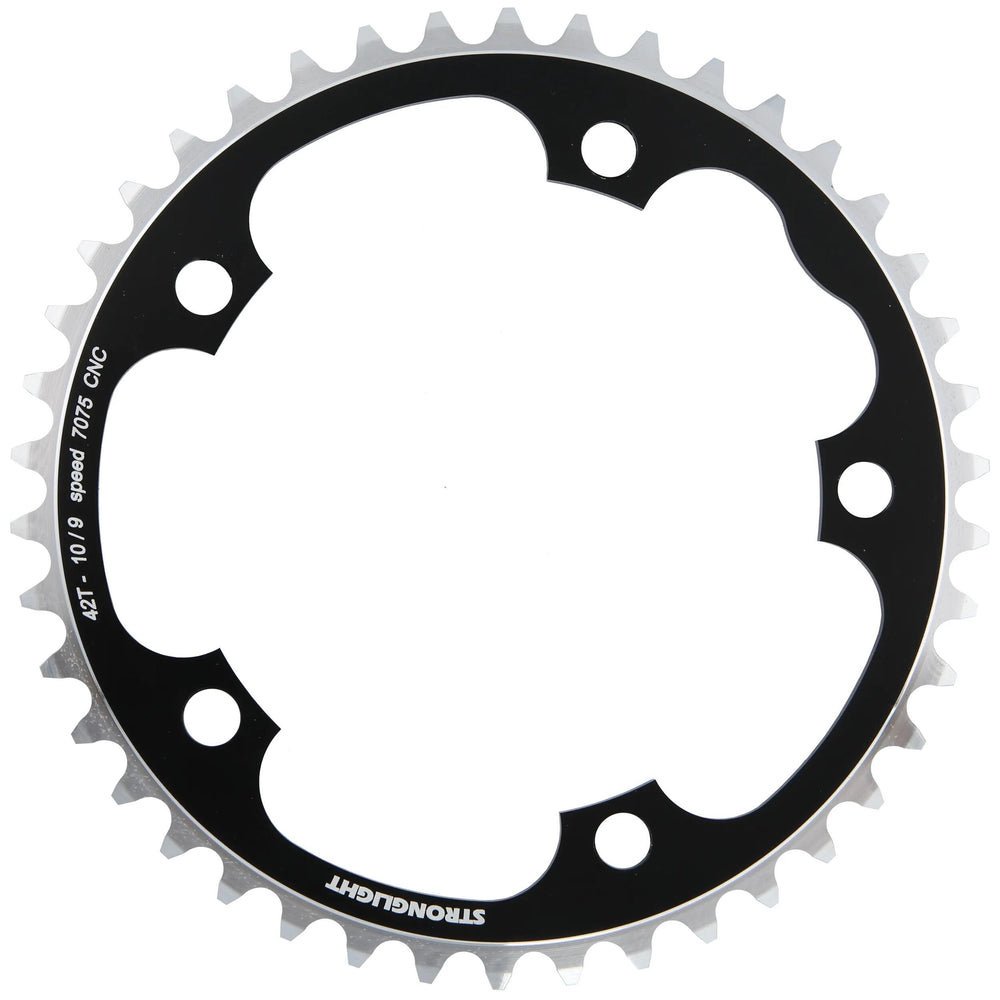 Stronglight kettingblad type s 7075 t6 chainring 7075t6 black 130 mm lochkr. 42z.