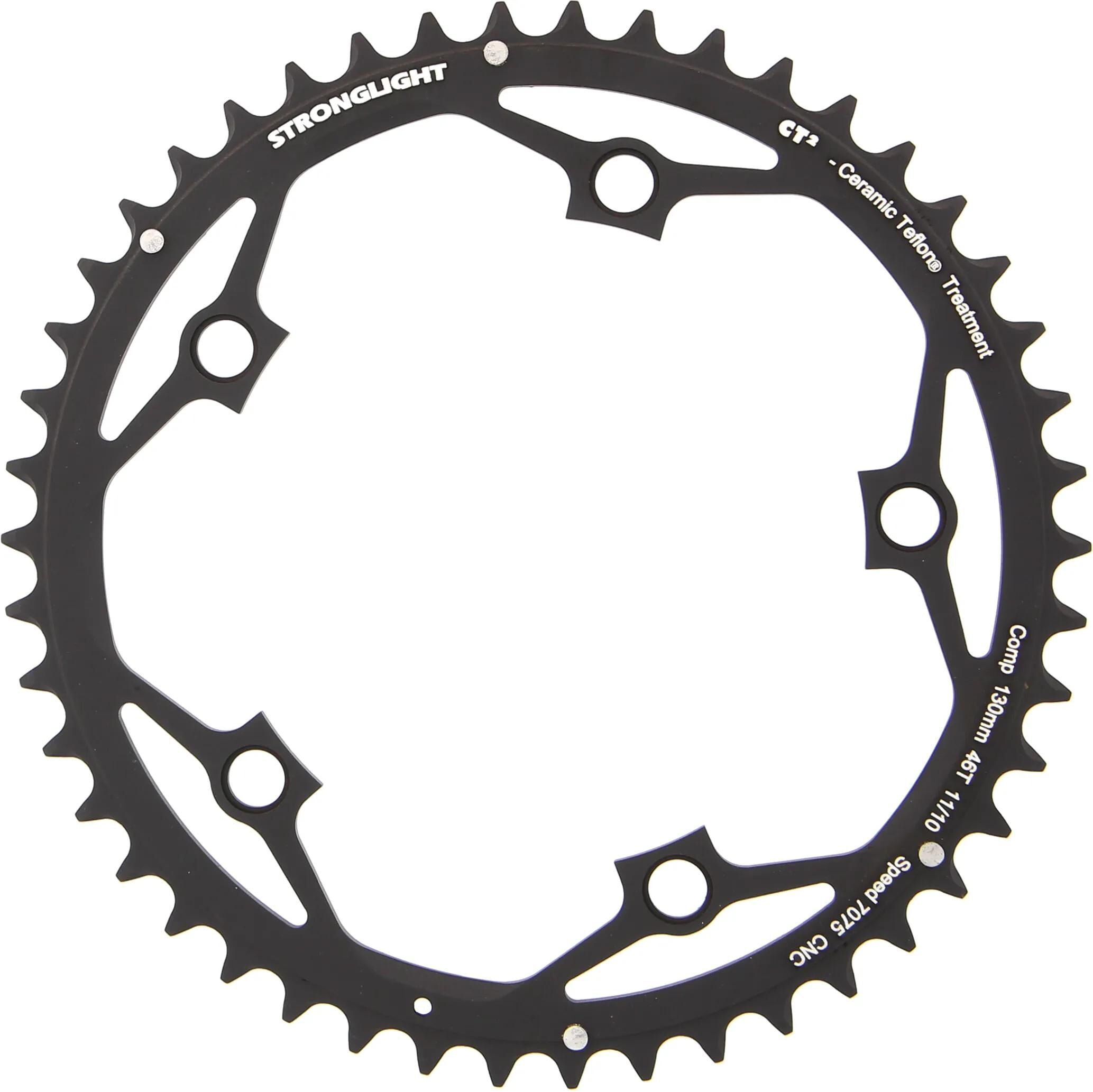 Stronglight kettenblatt ct2 chain ring strongl.ct2 46t alu black