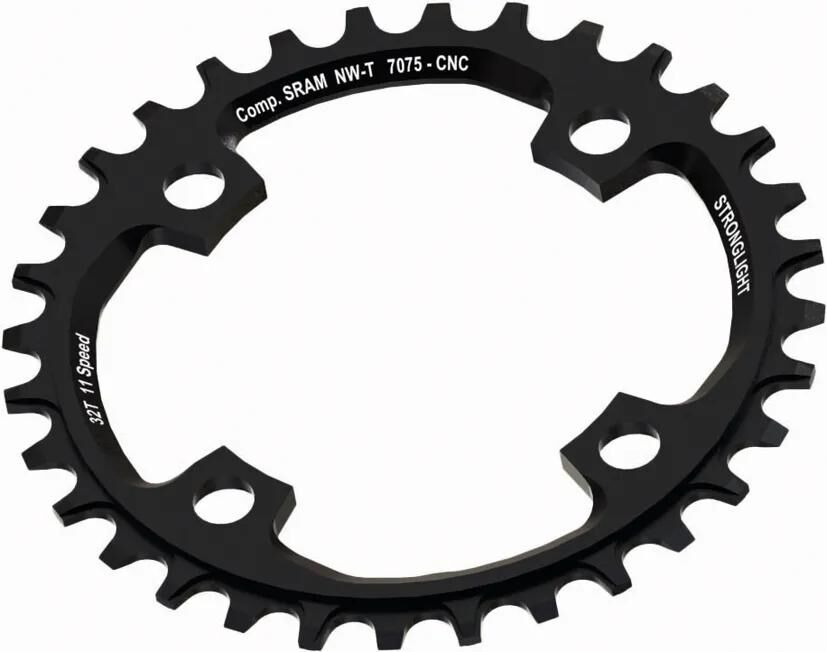 Stronglight kettingblad chain ring 36t bcd 104 alu black