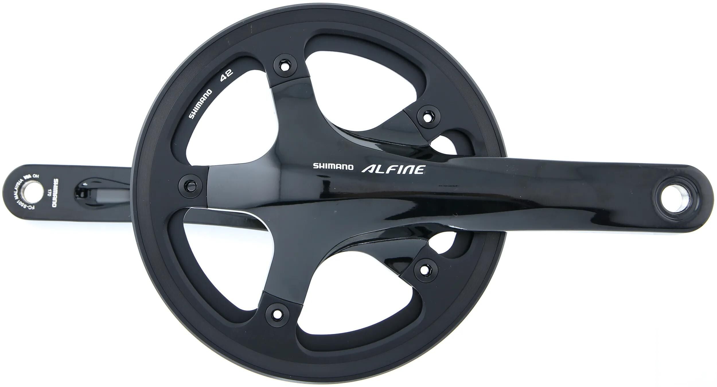 Shimano alfine fc-s501 crank with double chainguard | 39 zähne