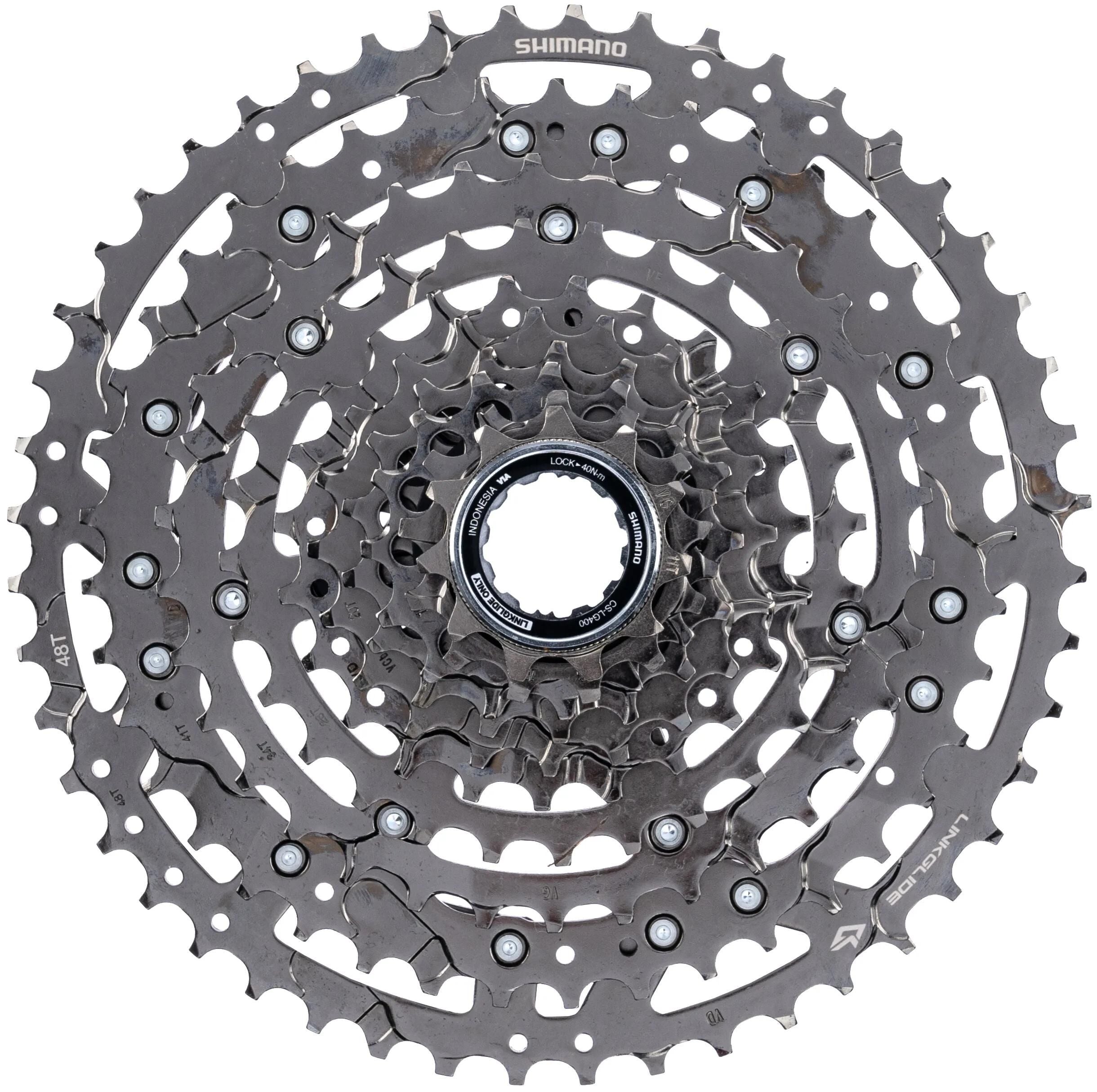 Shimano cassettekeu 10v 11-48t cs-lg400 zwart