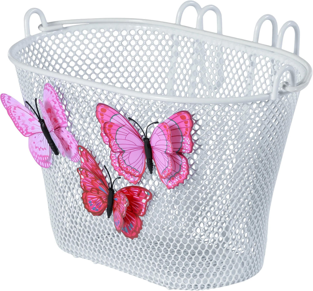 Panier vélo enfant Basil Jasmin Butterfly 28 x 20 x 19 cm - blanc