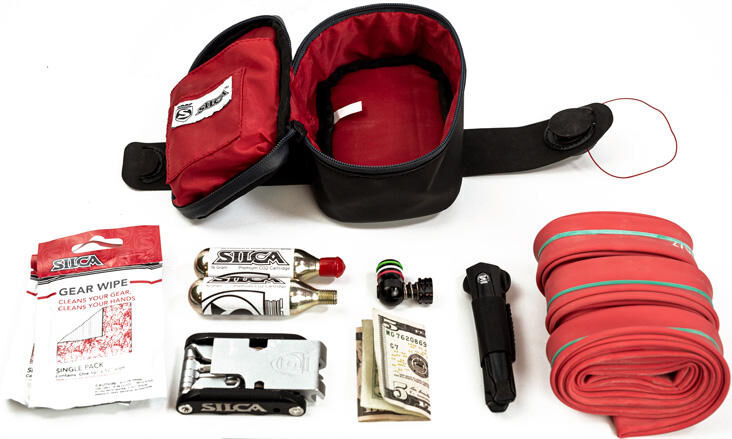 Silca zadeltas mattone grande saddle bag mattone grande black red