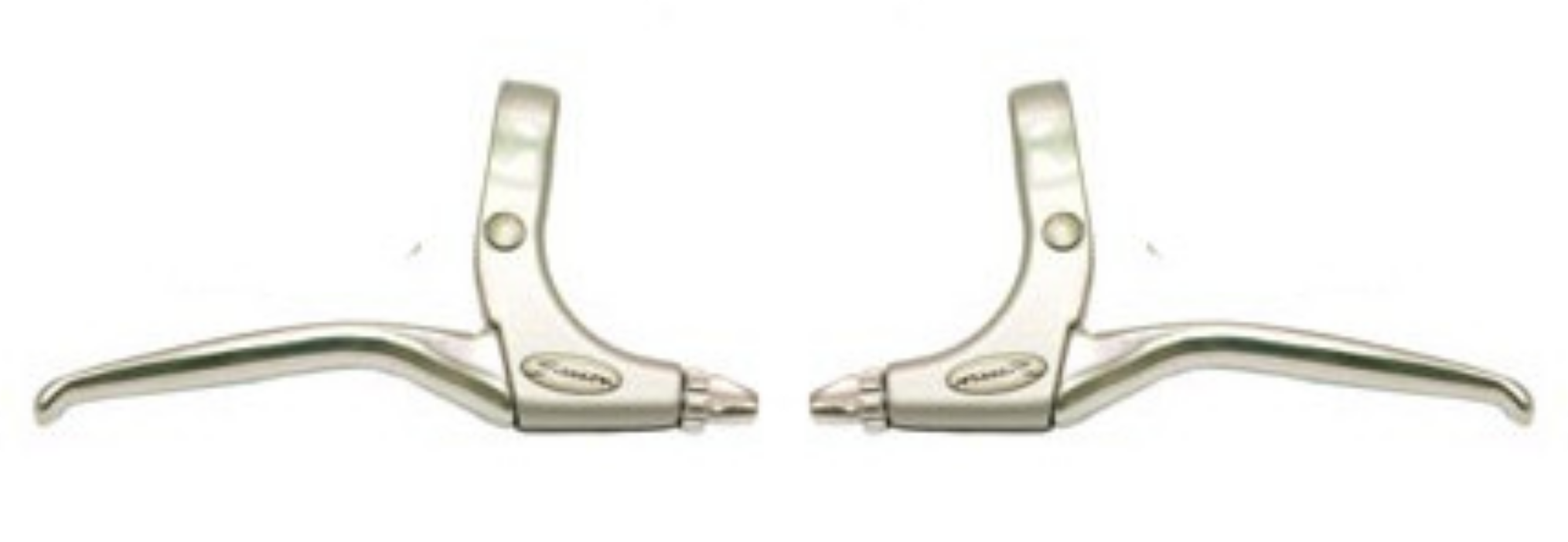 Jeu de leviers de frein Saccon, aluminium. argent.