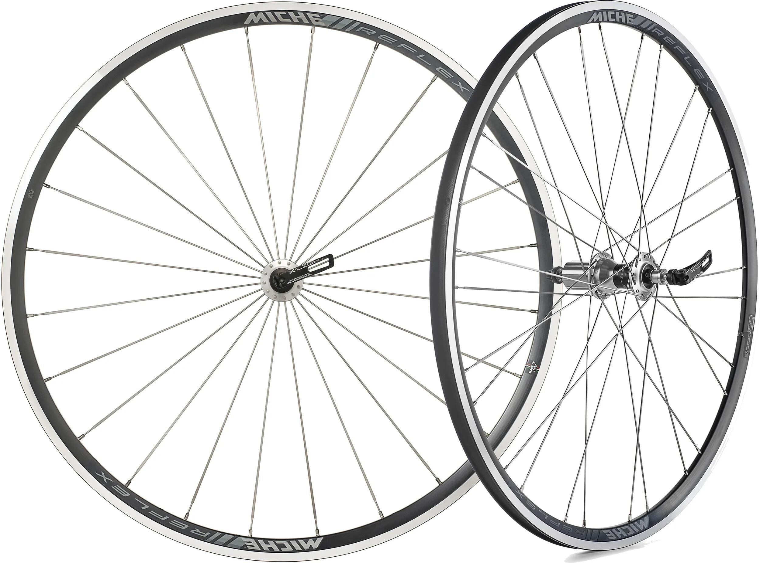 Miche wielset reflex xl zilver velgrem clincher shima passeren