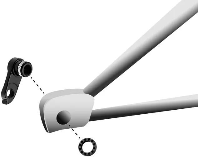 patte de dérailleur GH-247 KTM 48mm noir