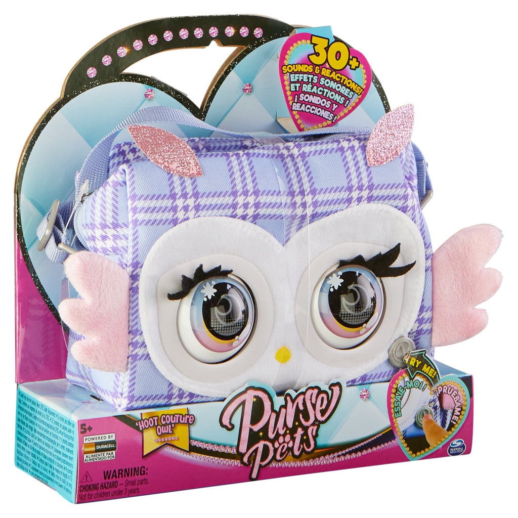 Purse pets hoot couture uil + geluid