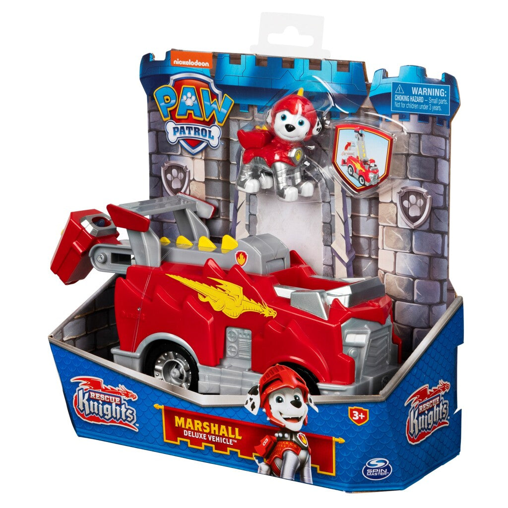 Paw Patrol Rescue Knights Marshall + luxe voertuig