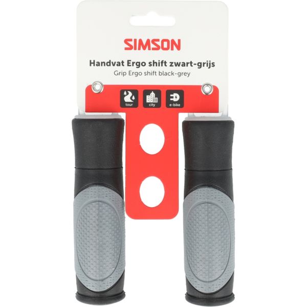 Simson handvatten ergo shift zwart-grijs