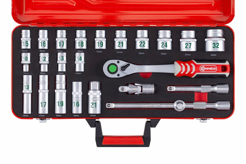 Connex producten dopsleutelset profi 12 24 delig