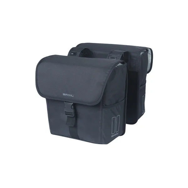 Basil dubble fietstas go 32 liters - zwart