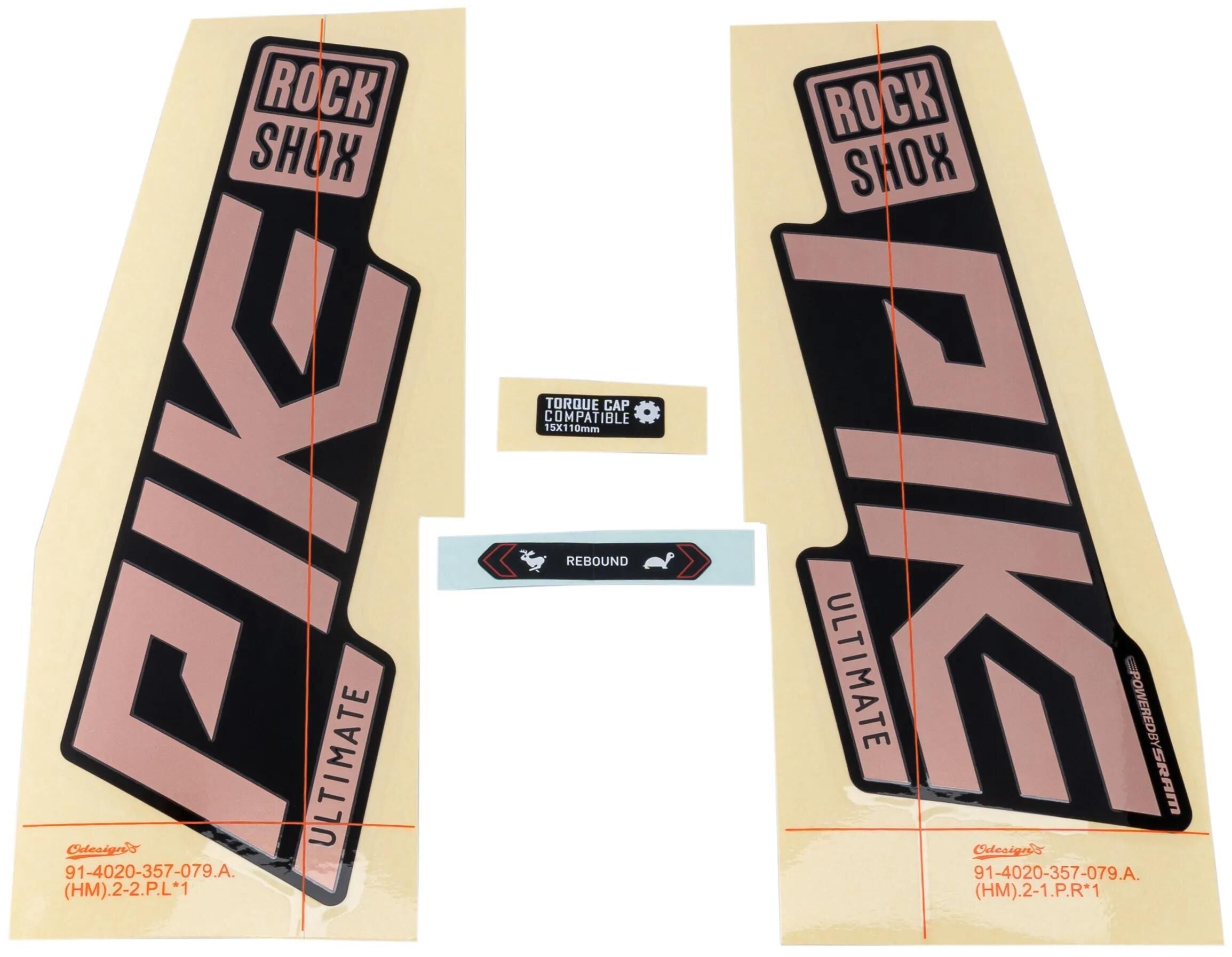 Rockshox dekor set signatur series decal set rs pike ult. matt copper