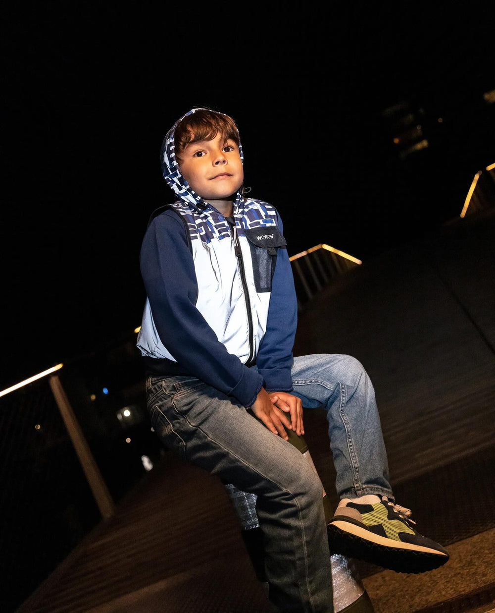 Wowow weste yoho jacket blue fr reflective children yoho blue fr gr. l