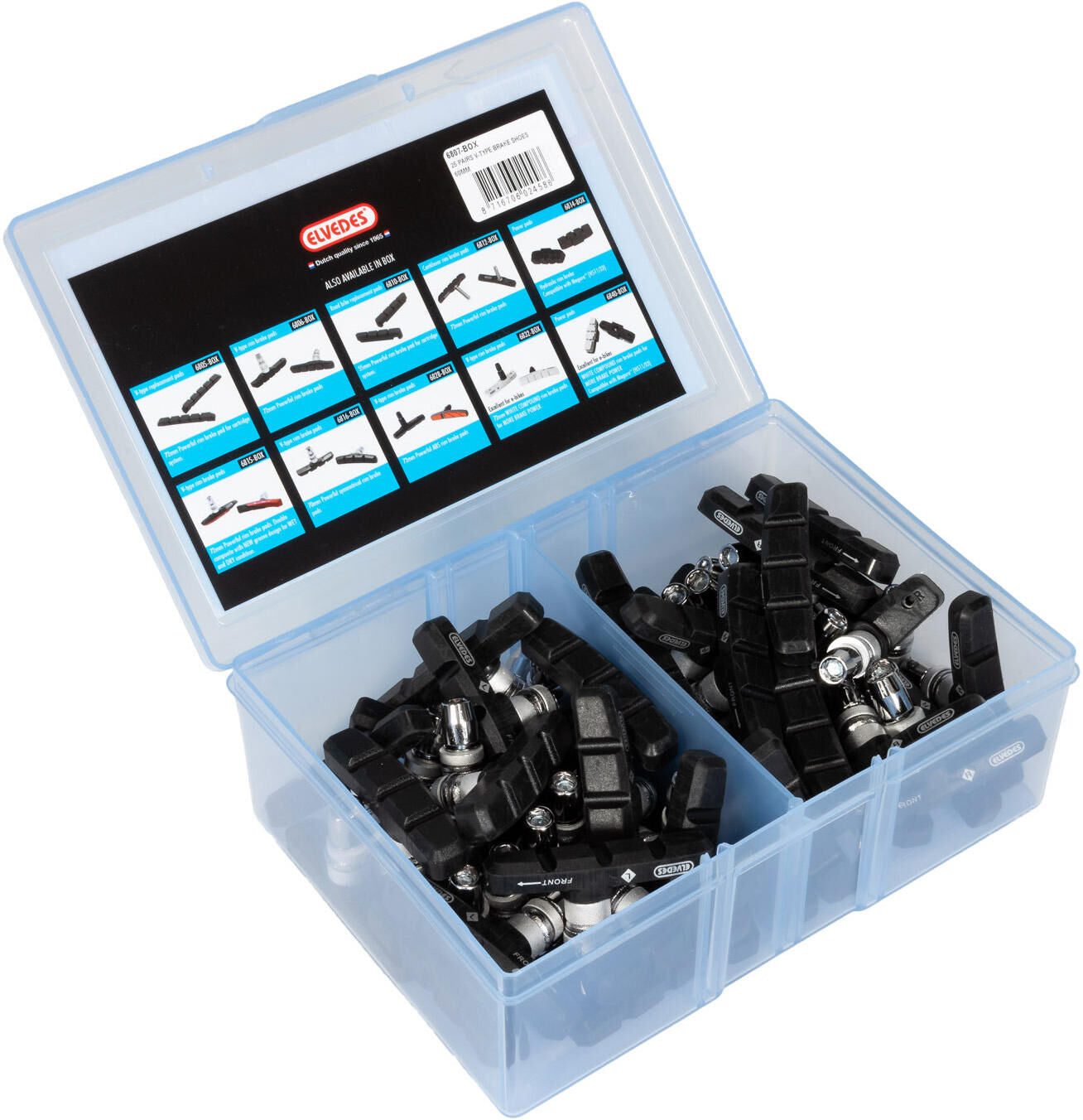 remblokken V-brake 60 mm zwart 25 stuks