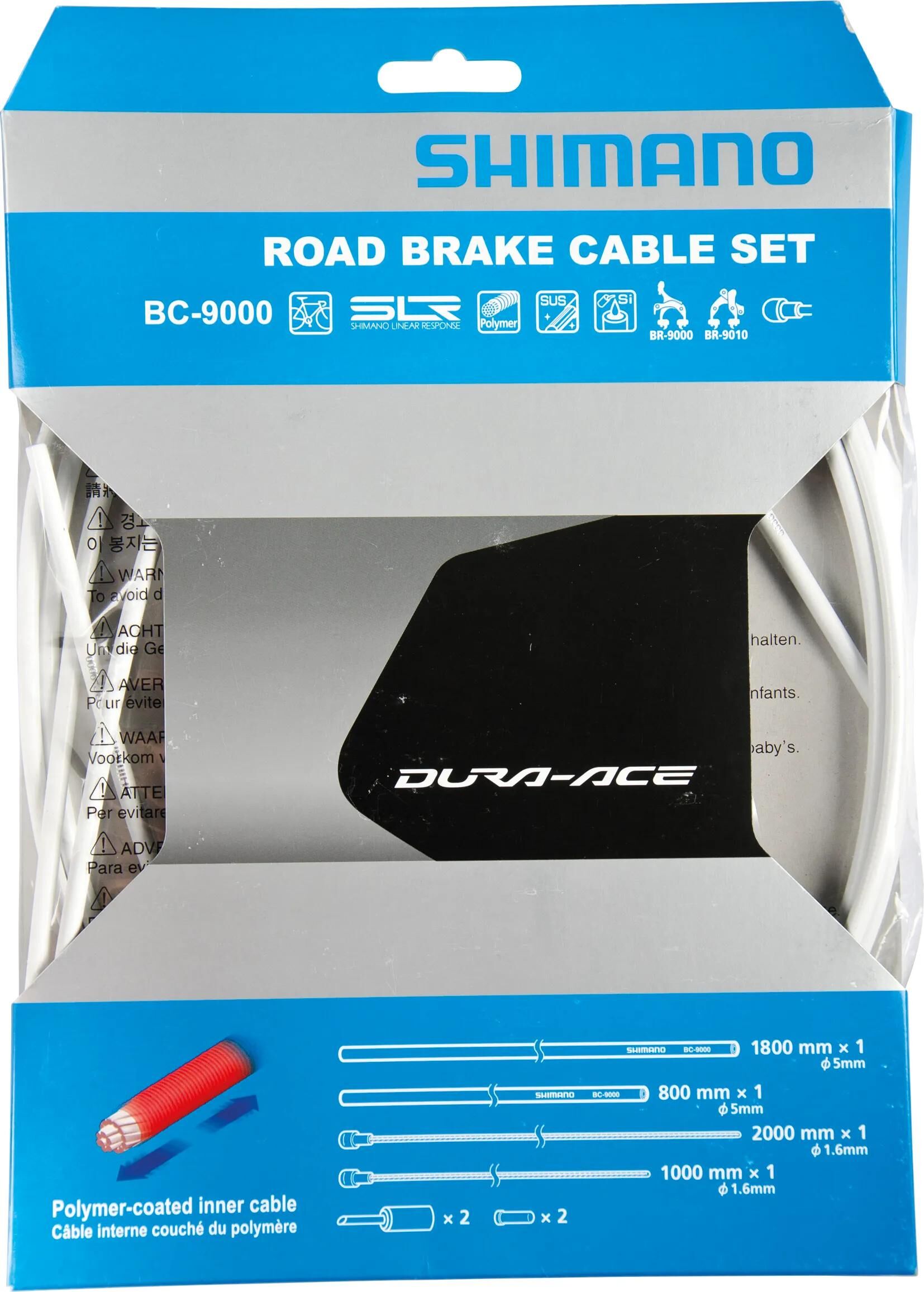 Shimano dura ace bc-9000 polymer brake cable set | white