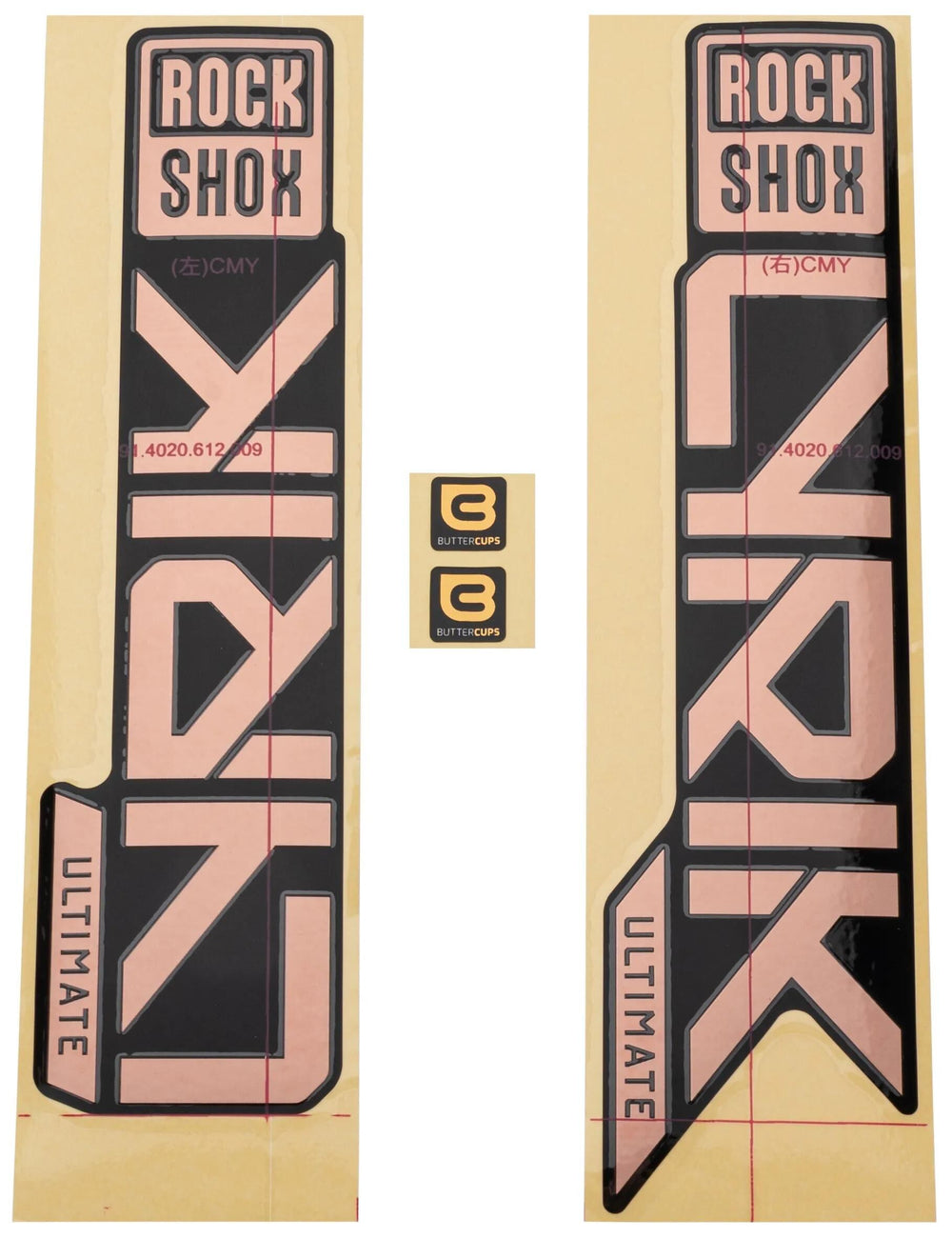 Rockshox dekor set decal set rs matt copper lyric ult 27 29 matt-cop.
