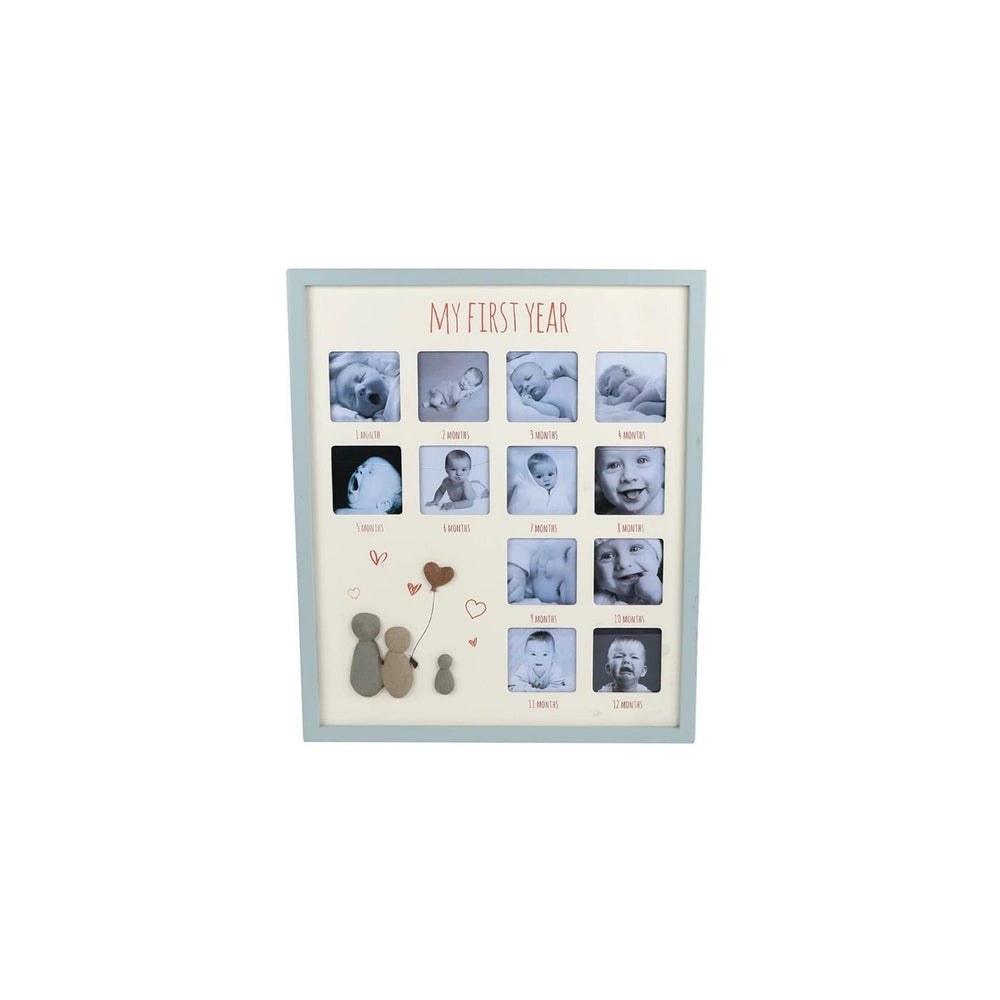 Fotolijst my first year beige groen hout 40x48x1,5cm
