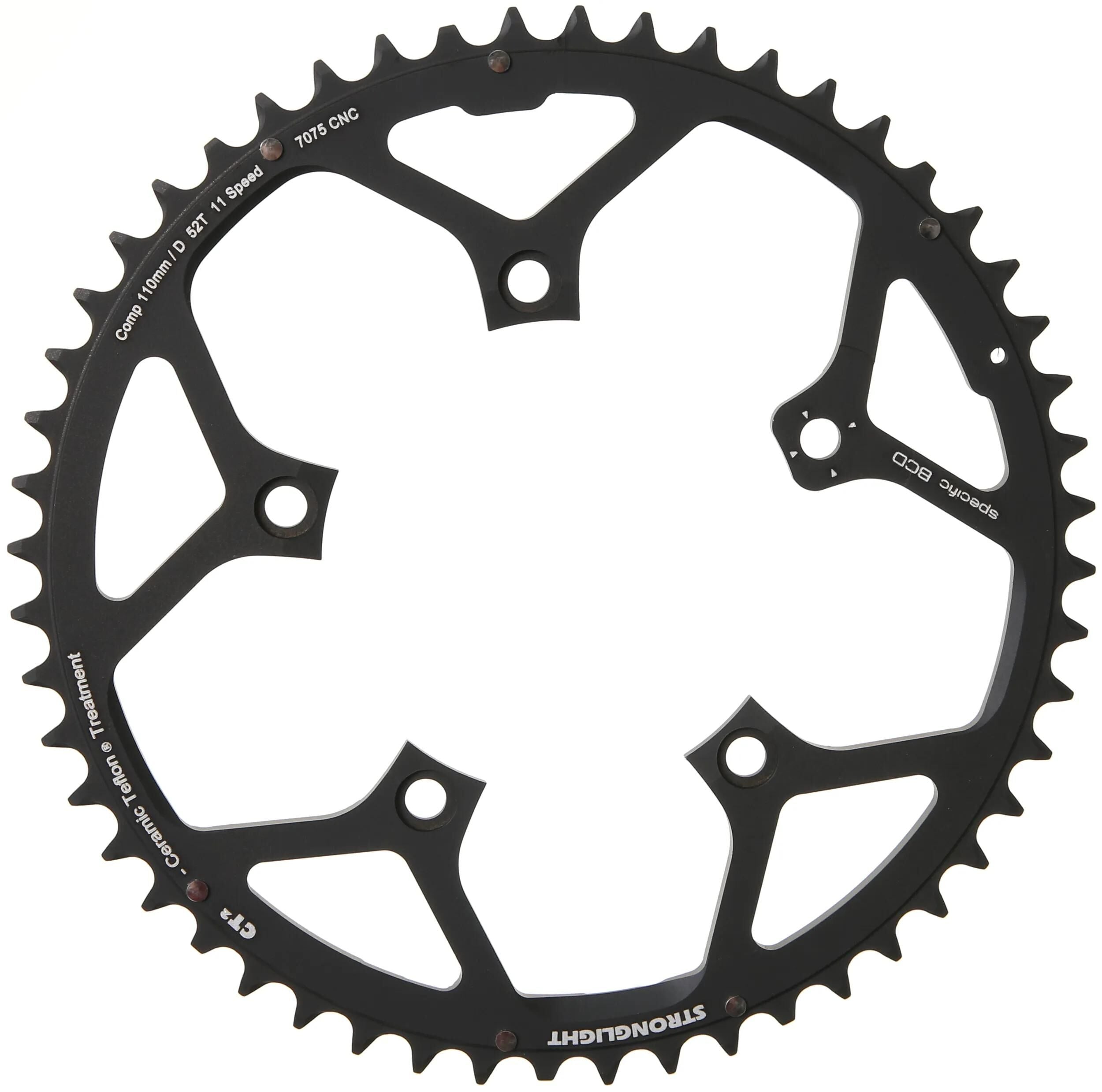 Stronglight kettenblatt ct2 chain ring strongl.ct2 52t alu cer.teflon coat.