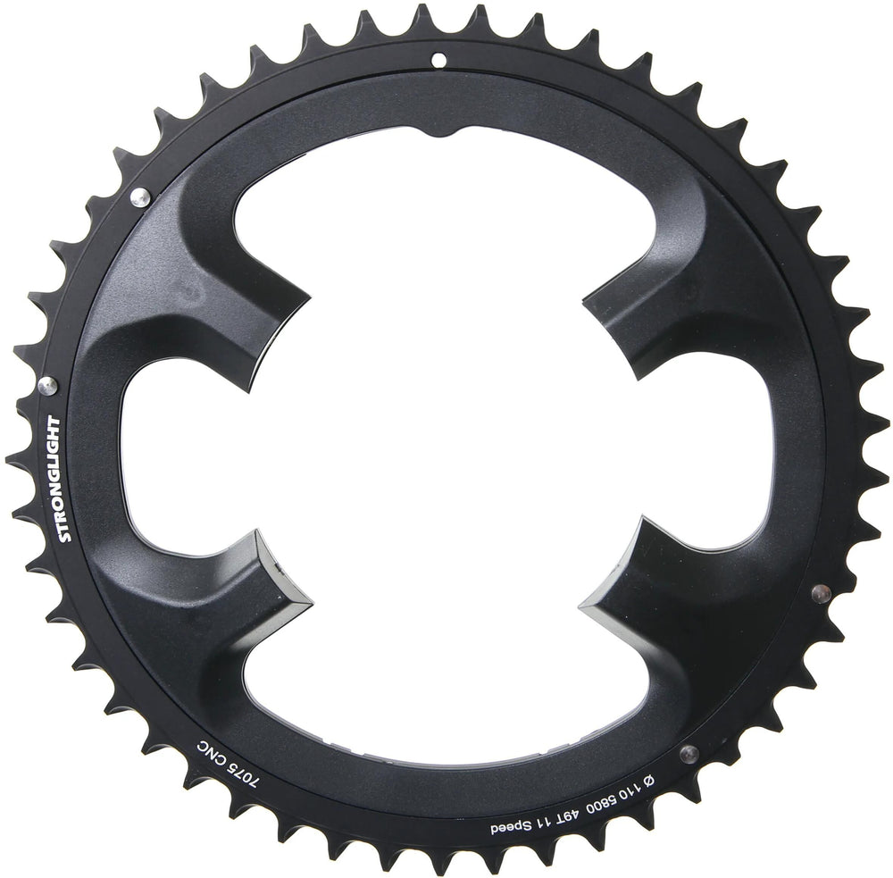 Stronglight kettingblad chain ring strongl. 49t outer alu black