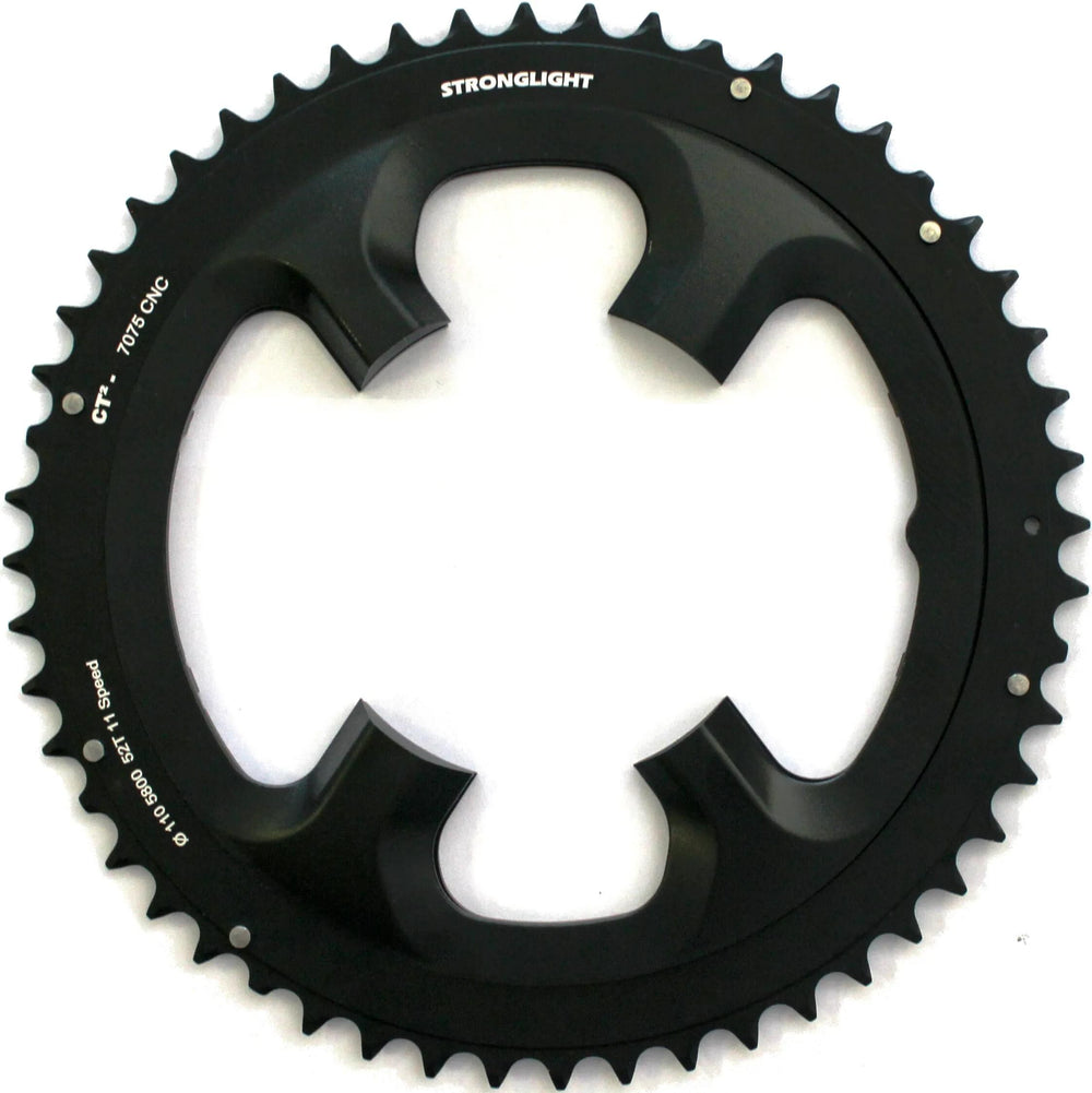 Stronglight kettingblad chain ring strongl. 52t outer alu black