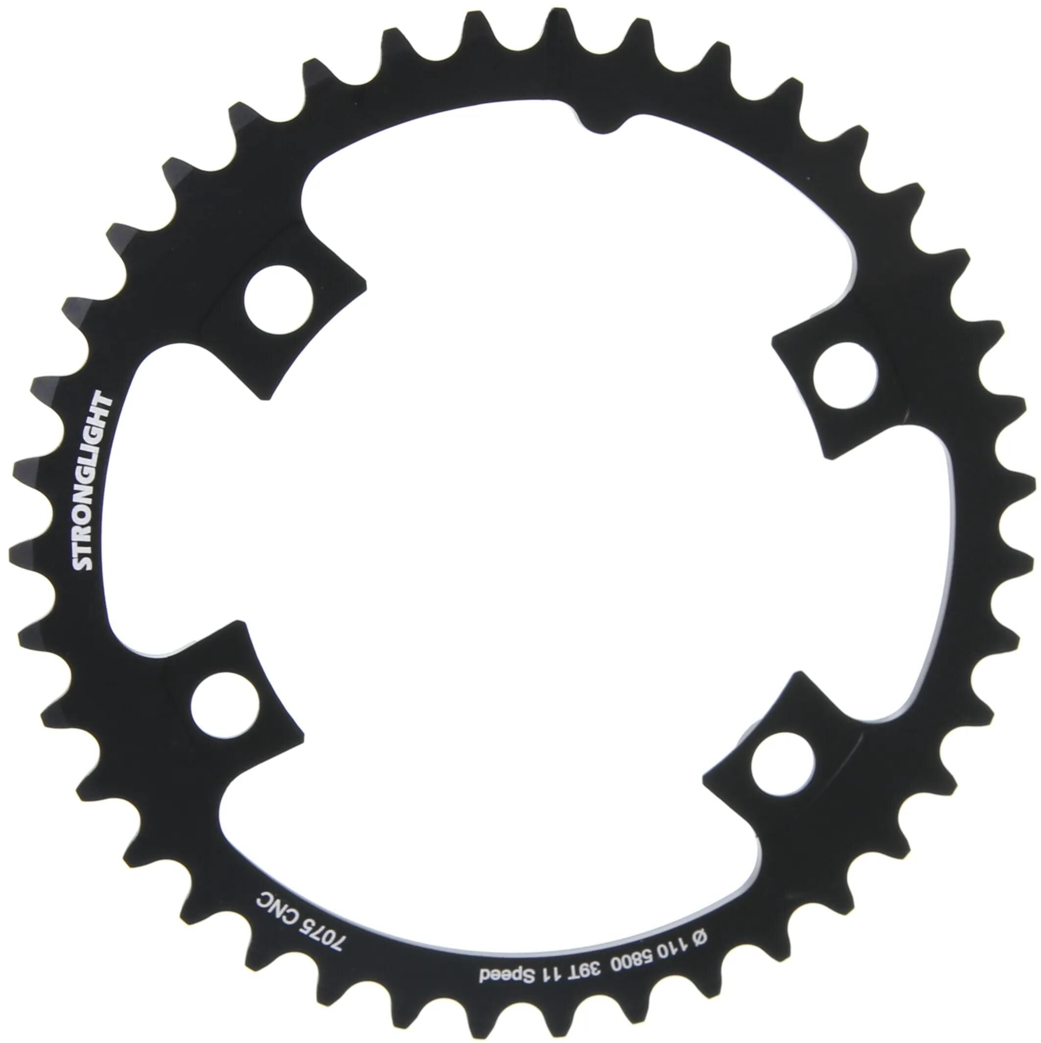 Stronglight kettenblatt chain ring strongl. 39t inner alu black