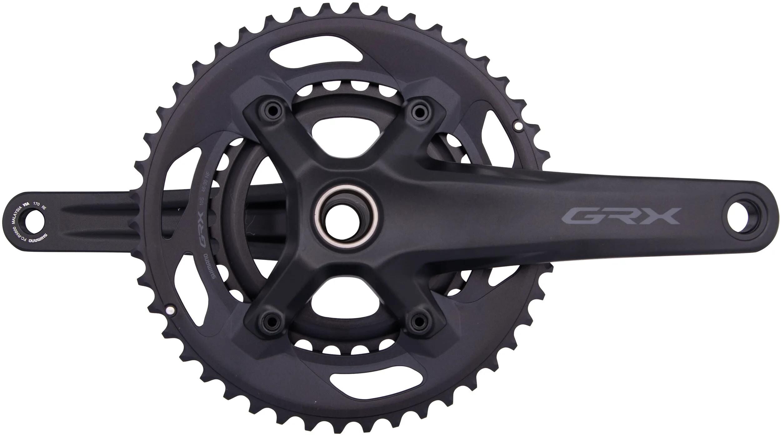 Shimano kettenradgarnitur grx fc-rx600 crankset shim.grx fcrx600 30 46t.170mm ht2 10sp bl.