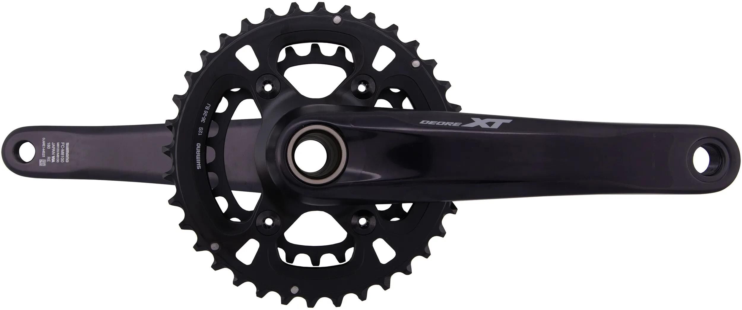 Shimano kettenradgarnitur deore xt fc-m8100 crankset shim.xt fcm8100 26 36t.180mm ht2 12sp bl.