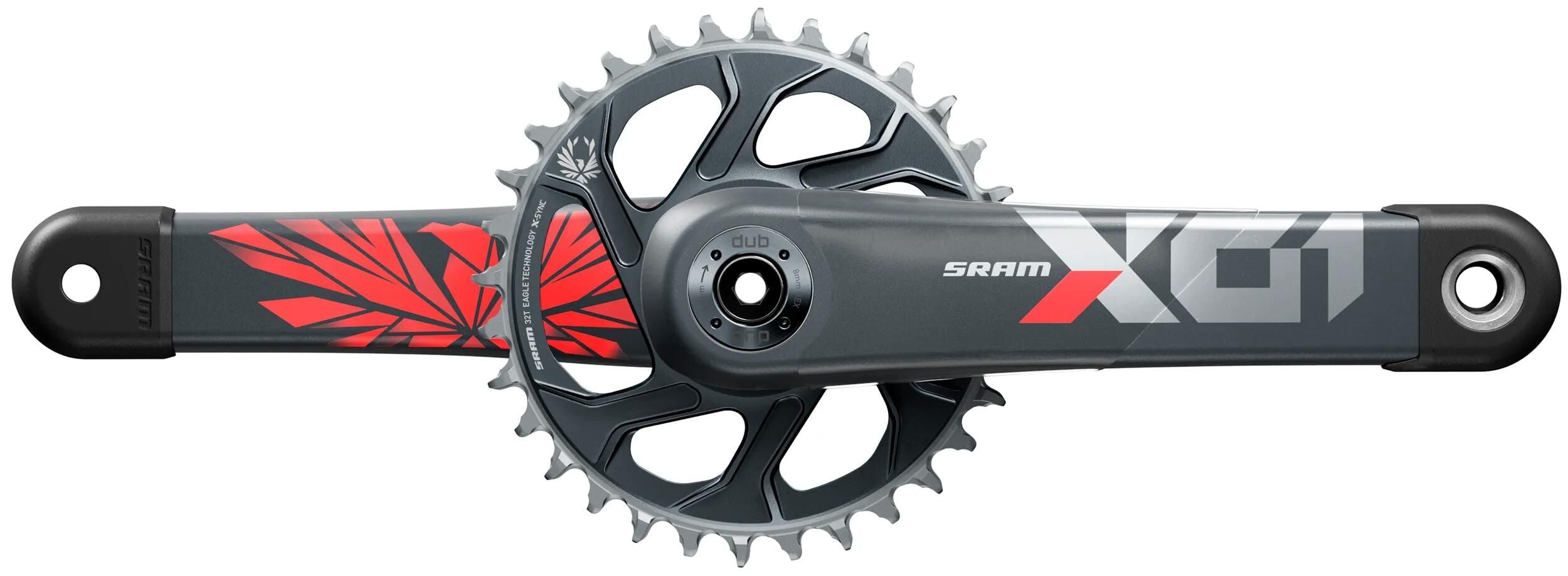 Sram kettenradgarnitur x01 eagle crankset x01 eagle 32t 175mm oxy red
