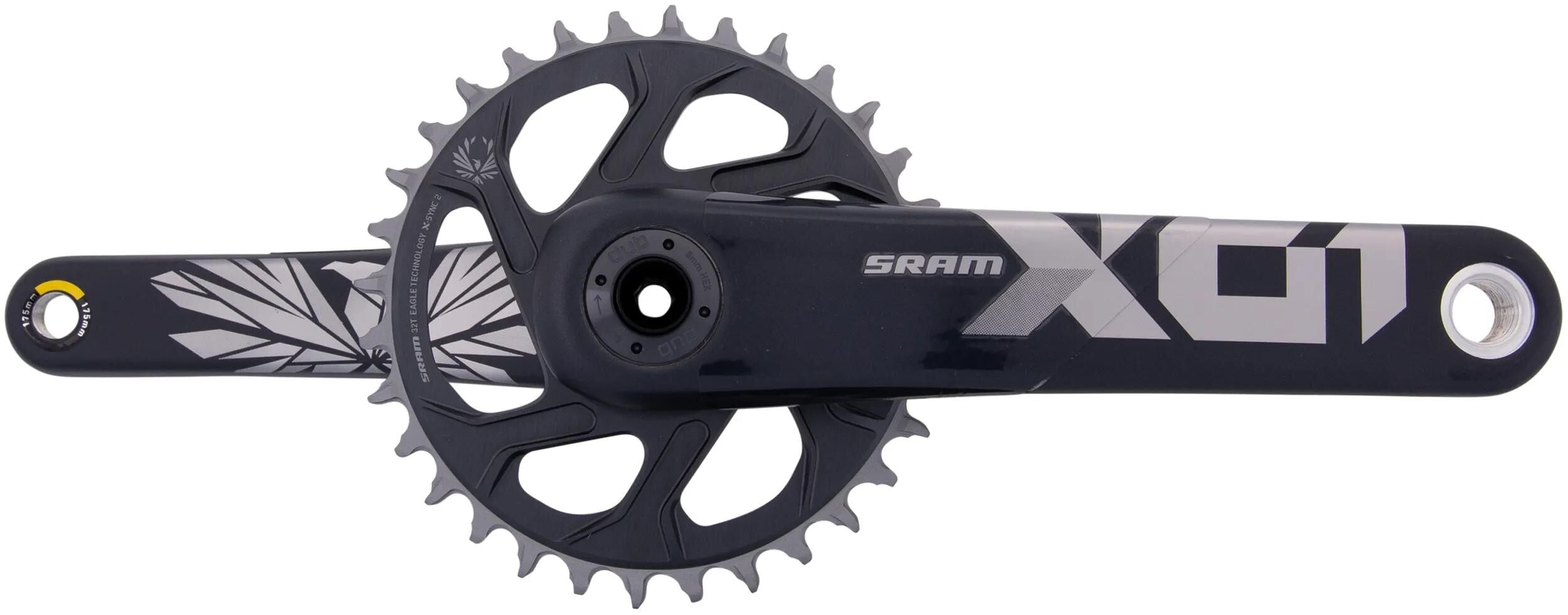 Sram kettenradgarnitur x01 eagle crankset x01 eagle 32t boost 175mm lunar po.