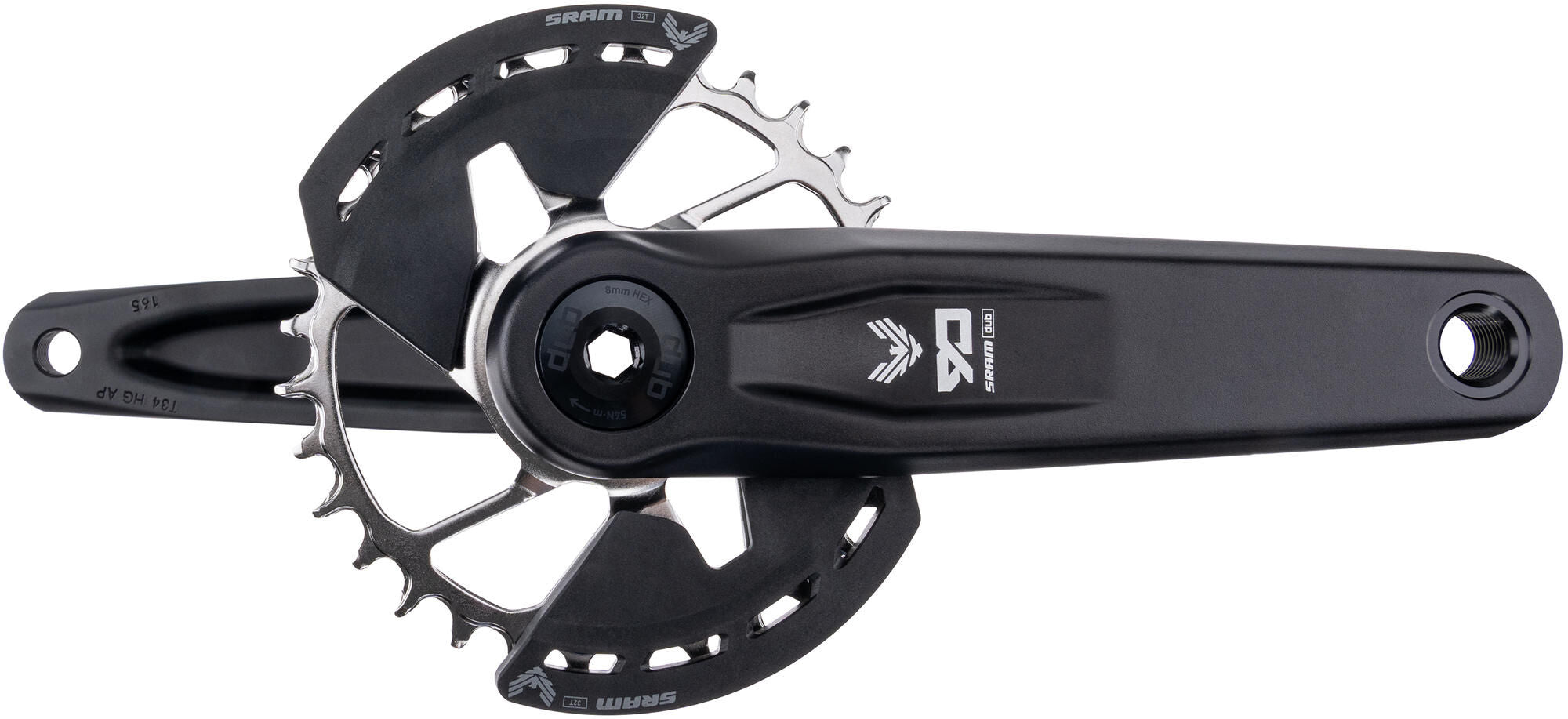 Sram crankstel eagle 90 transmission krg 90 eagle tt dub 165mm 32 z. steel black
