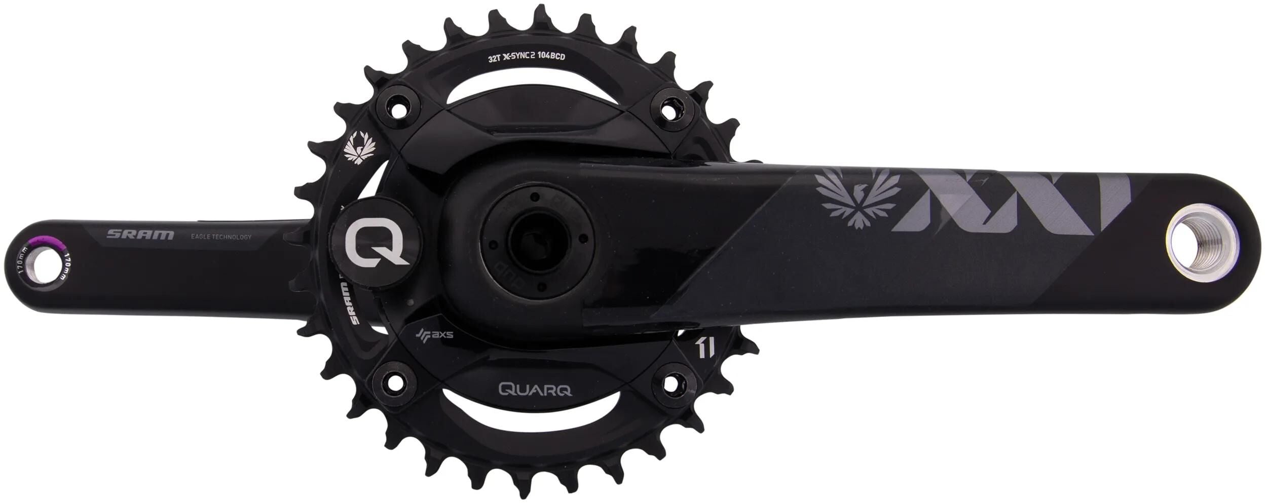 Sram kettenradgarnitur xx1 eagle crankset pow.meter xx1 eagle 170mm