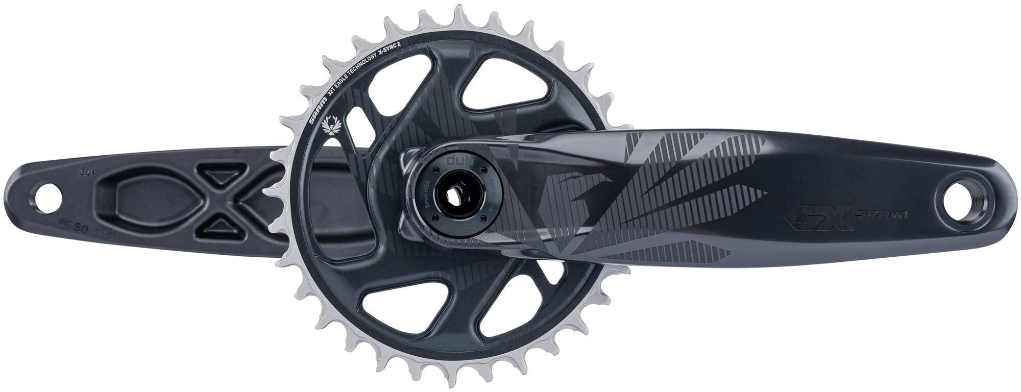 Sram crankstel gx eagle crankset gx eagle 32t 170mm
