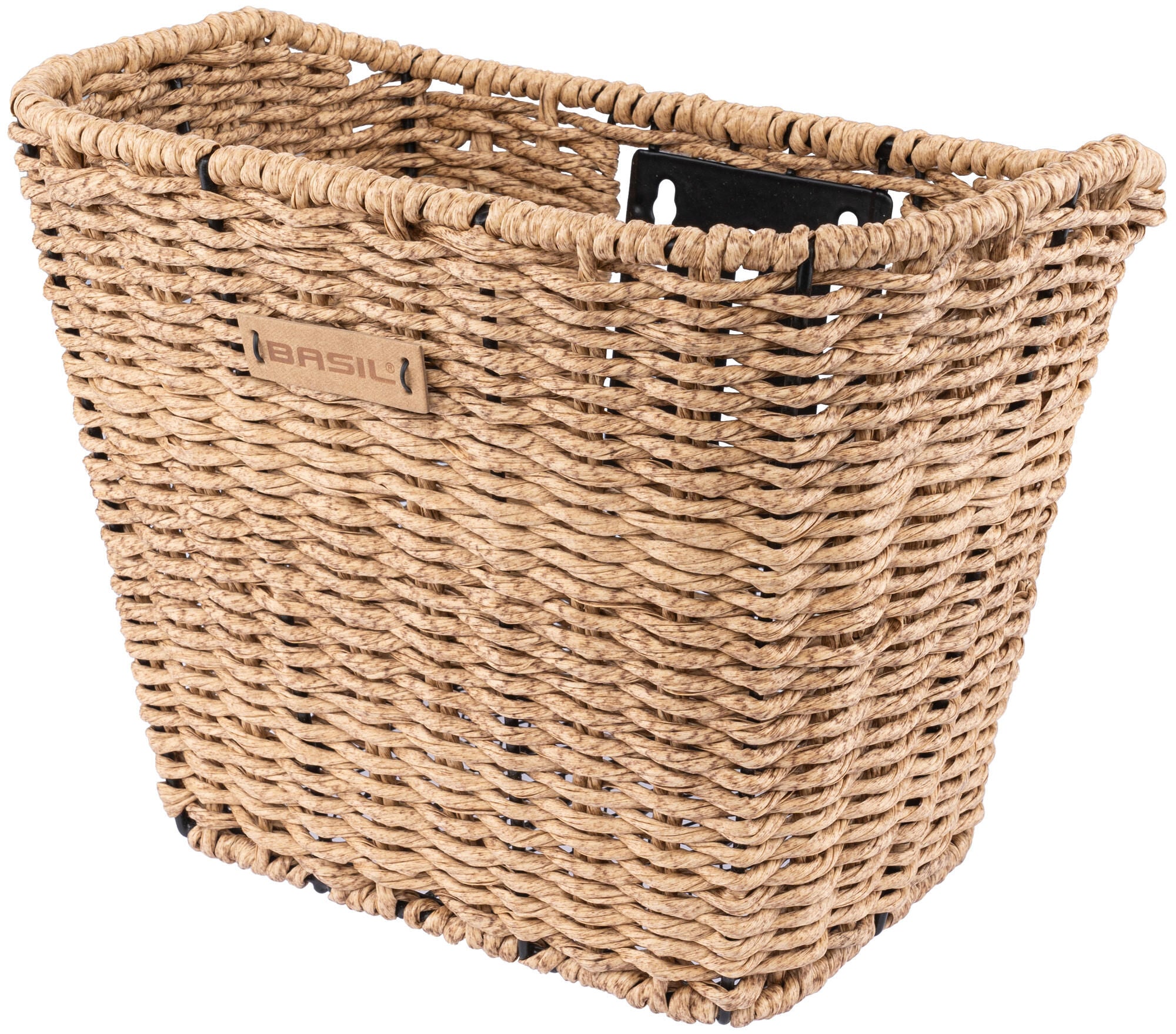 Panier à vélo Basil Bremen Look rotin avec support de potence FM 27 x 35 x 29 cm - jonc de mer
