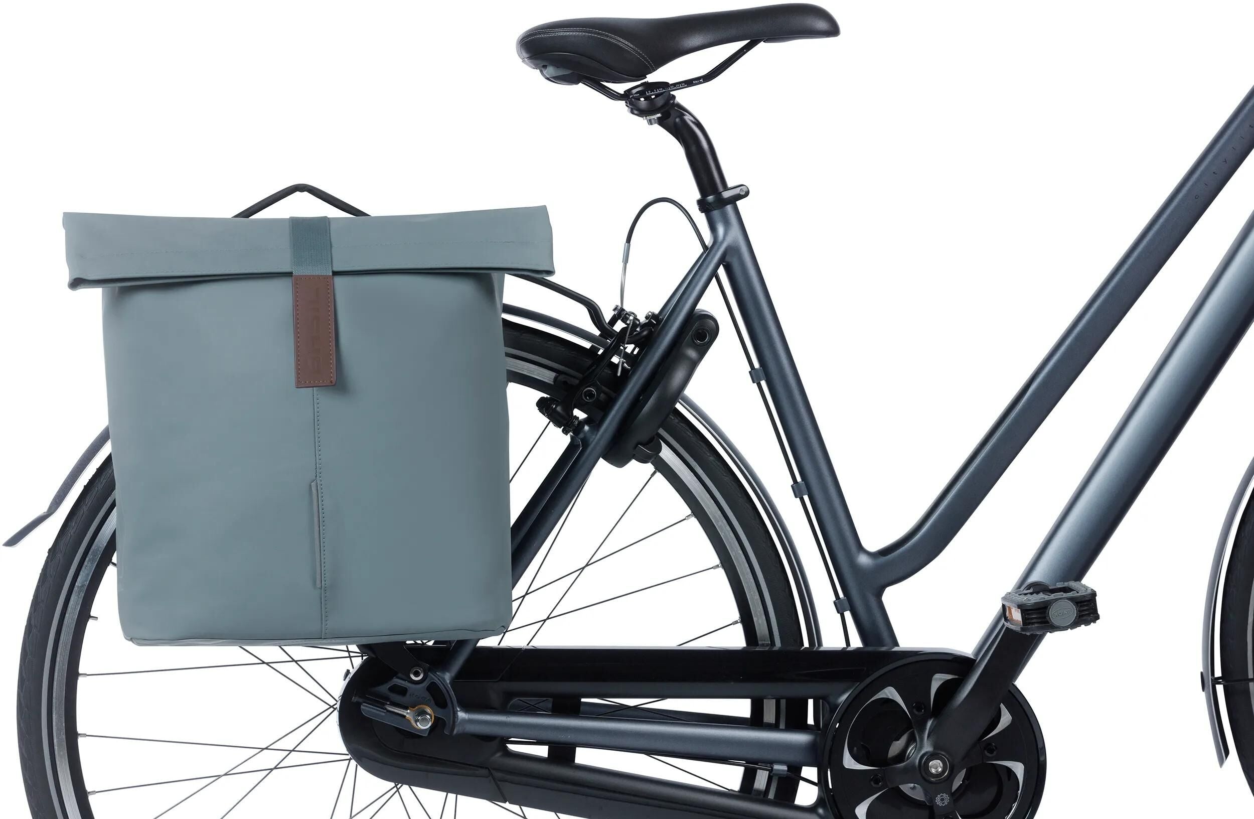 Basil tas city dubbel mik vegan leer | grafietblauw 32l