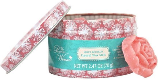 Diverse waxmelts gesuikerde watermeloen 10 stuks in vintage opbergblikje