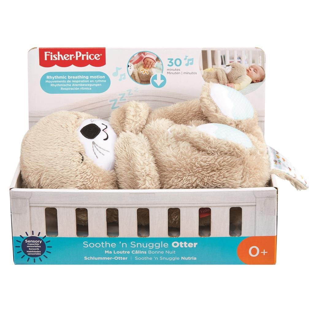 Mattel fisher-price bedtijd otter 30 cm - baby speelgoed - 0 tot 6 maanden - knuffel