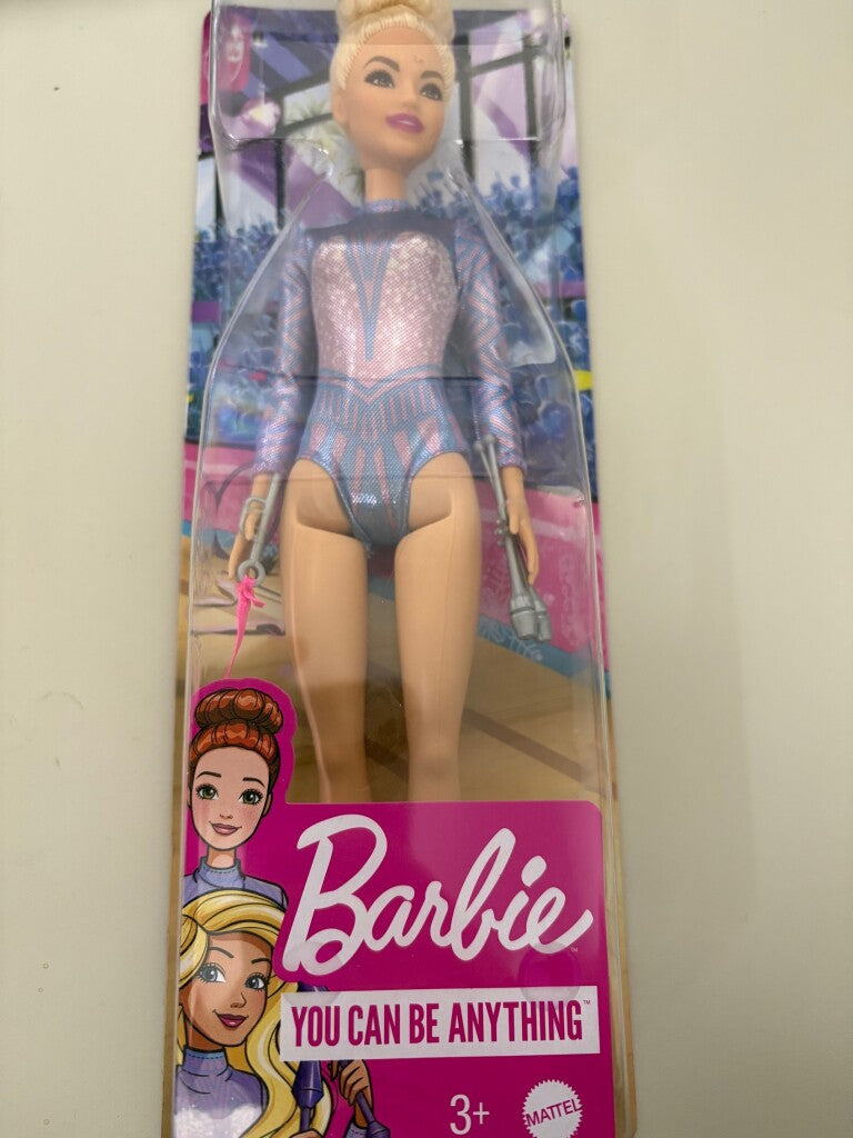 Mattel barbie ritmische gymnastiek pop blond + accessoires