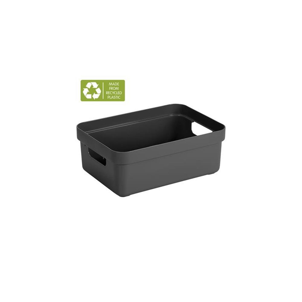 Sunware sigma home opbergbox 9l antraciet 35,2 x 25,3 x 12,2 cm
