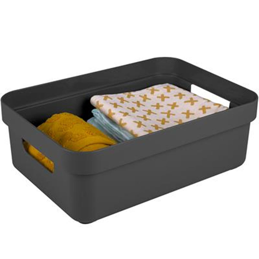 Sunware sigma home opbergbox 9l antraciet 35,2 x 25,3 x 12,2 cm