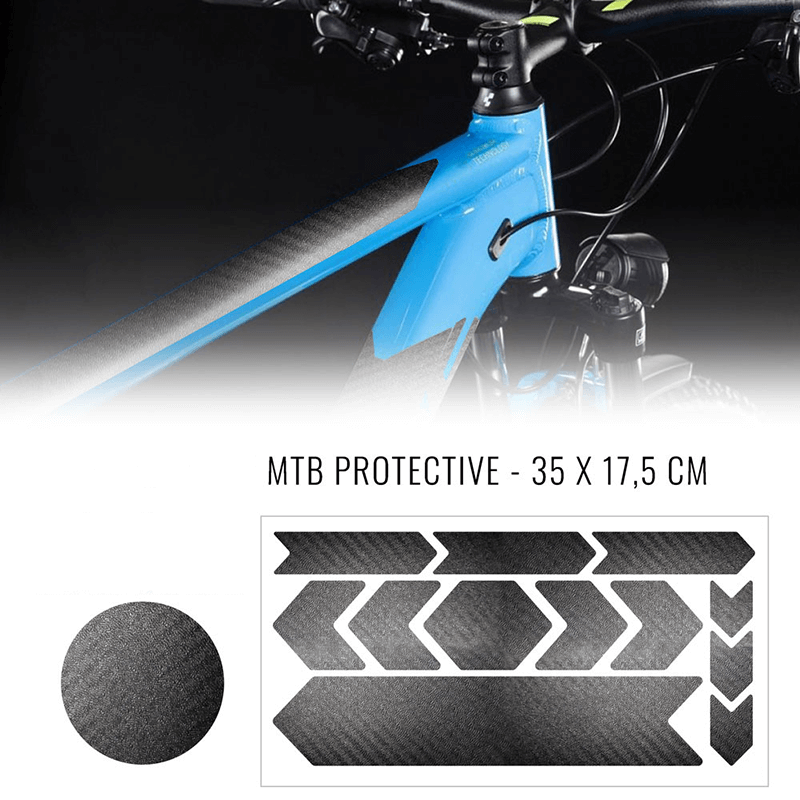 Fietsframe bescherming stickerset carbonlook